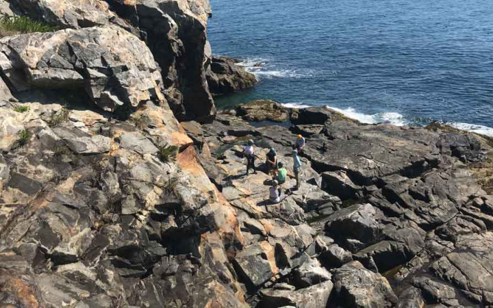 adult rock climbing class in maine